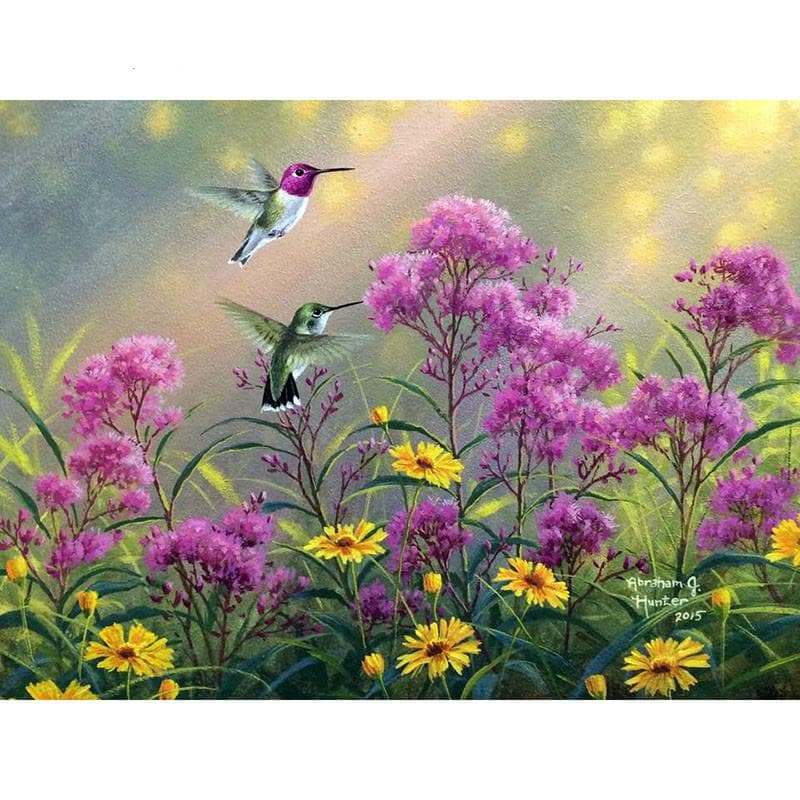 5D DIY Diamond Painting Hummingbird Diamond Embroidery Mosaic Cross Stitch Rhinestone 20X30CM