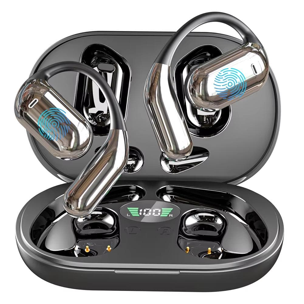 AI Translator Earbuds 144 Languages Noise Cancelling Headset Instant Translator Smart Voice Real Time black