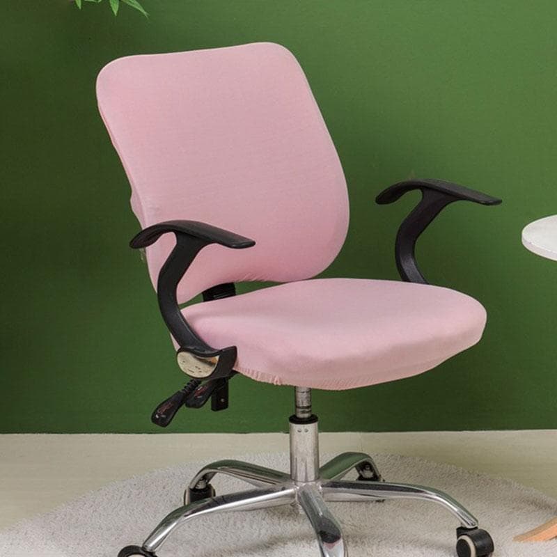 Elastic Universal Stretch Seat Slipcover Protector Removable Office Chair Cover Split 2 pink