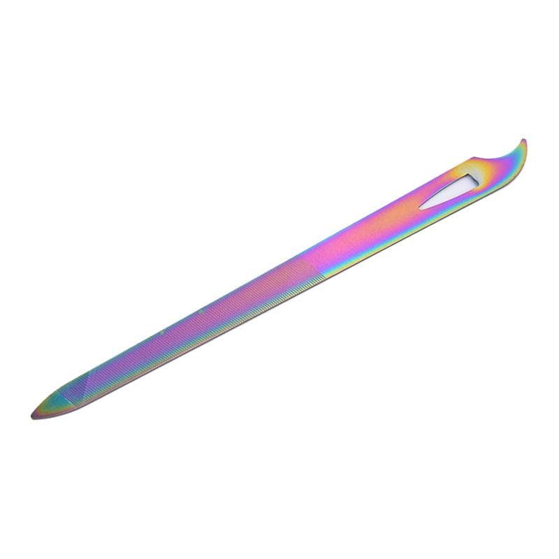 Stainless Steel Nail File Double Sides Thick Nails Pedicure Metal Nail File multicolour