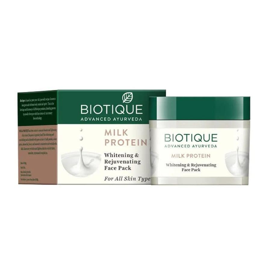 Milk protein face mask: whitening (50 g), Milk Protein Whitening & Rejuvenating Face Pack, Biotique 9.125