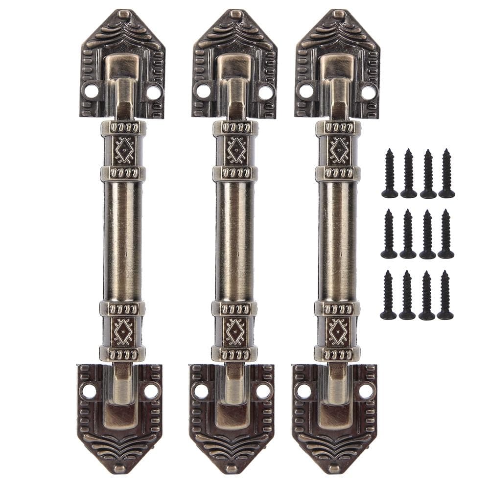 Antique Door Handle Aluminum Alloy Cabinet Door Pull for Closet Cupboard Wooden Gate Hardware