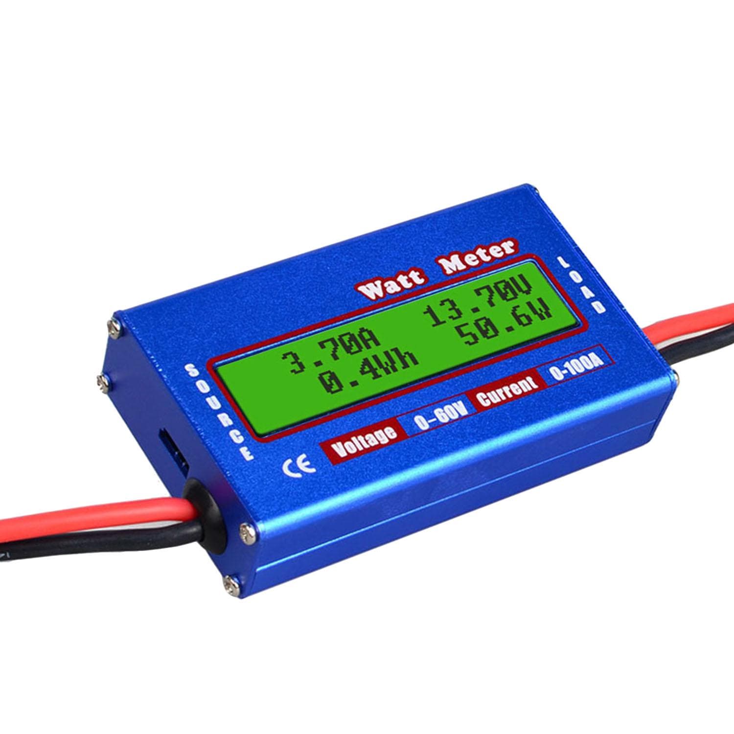 RC Watt Meter 100A Power Analyzer Digital LCD Balance Battery Voltage Checker blue