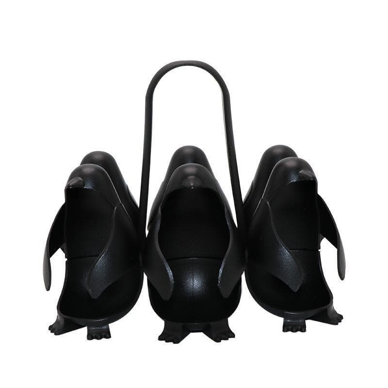 Penguin-shaped Boiled Egg Rack Egg Storage Rack Water Boiled Egg Machine Kitchen Supplies black