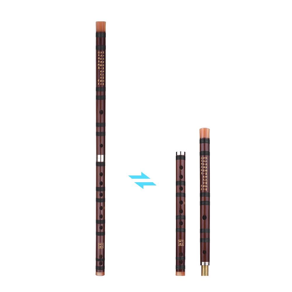 C Key Chinese Traditional Instrument Dizi Bitter Bamboo Flute with Chinese Knot for Beginners D key