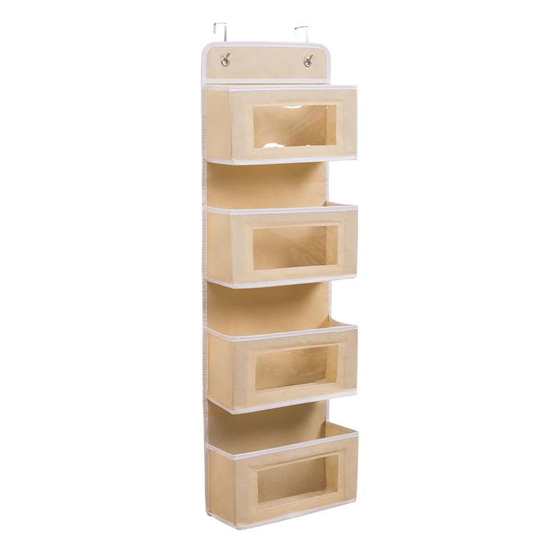 Four-layer Storage Bag Door Hanging Fabric Organizer Bag For Sundries Items Underwear Socks Wall mounted storage box