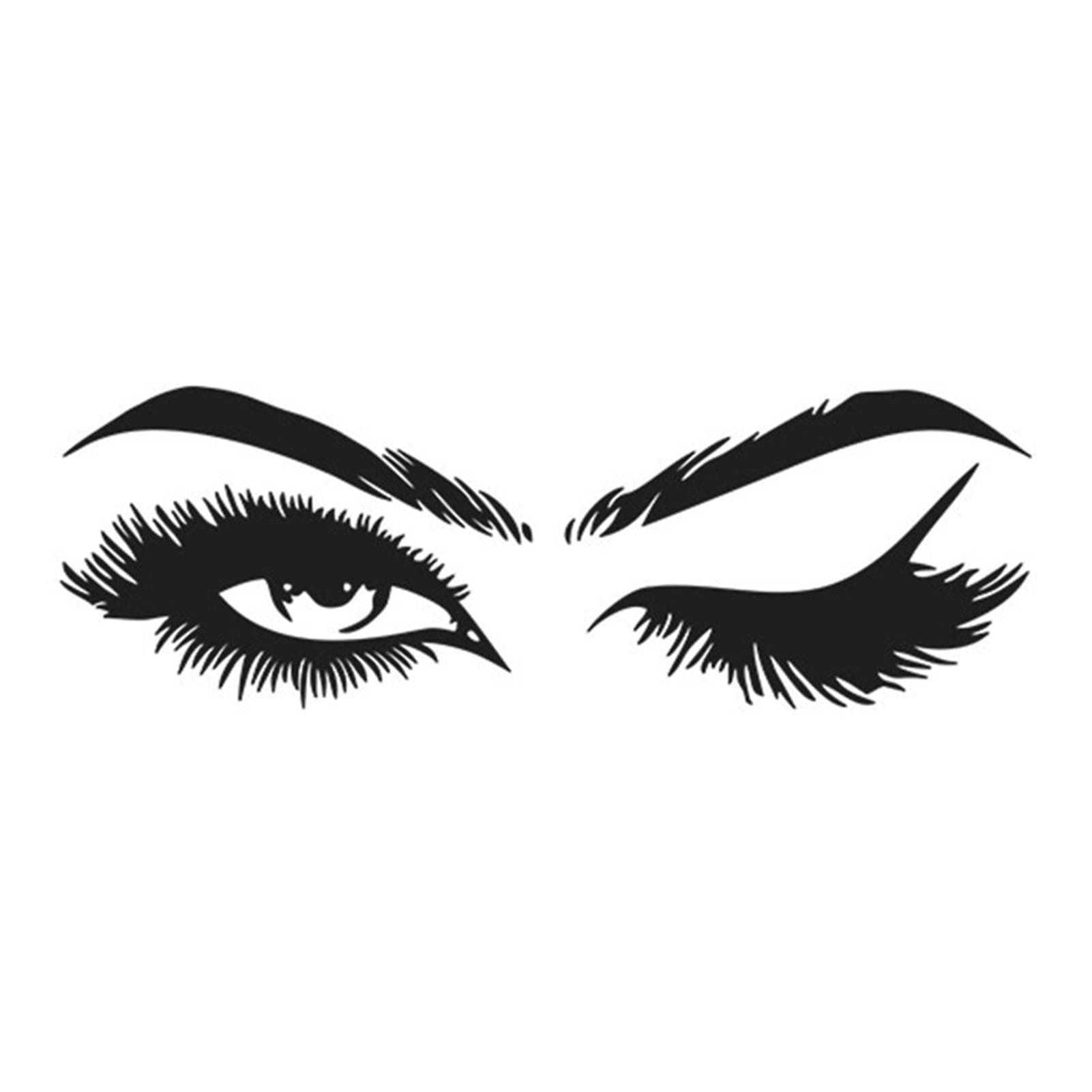 Eye Eyelashes Wall Decal Sticker Lashes Eyes Eyebrows Beauty Decoration Make Up Wall Sticker