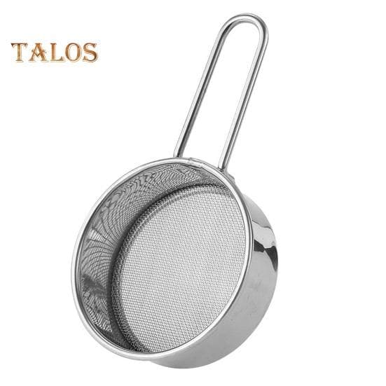 Stainless Steel Flour Sieve Filter Handheld Mini 40 Mesh Sugar Powder Strainer Sifter Baking Cooking Kitchen silver