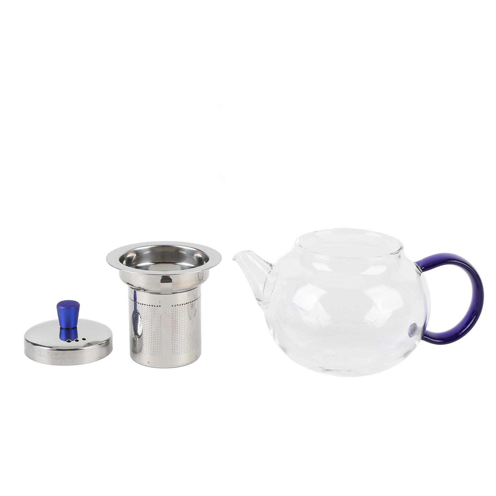 252ml Glass Teapot with Removable Infuser Clear Tea Kettle Blooming Loose Leaf Tea Maker Thickened L