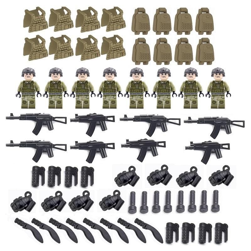 8PCS/lots Specia Force Soldiers SWAT Weapon Building Blocks Kit Bricks Sets Model Kids Toys