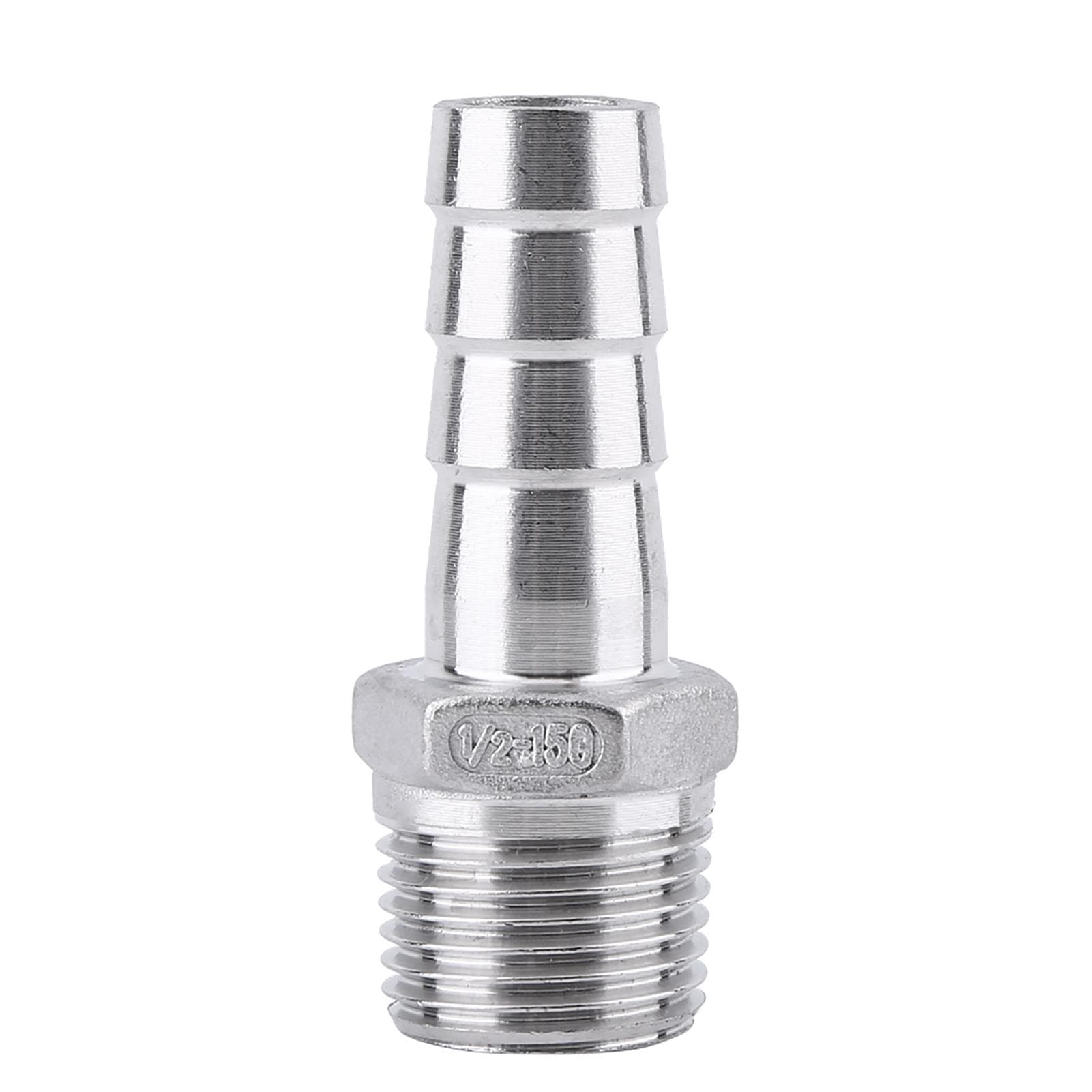 Stainless Steel Male Thread Pipe Fitting Adapter Barb Hose Tail Connector (34 x25mm)