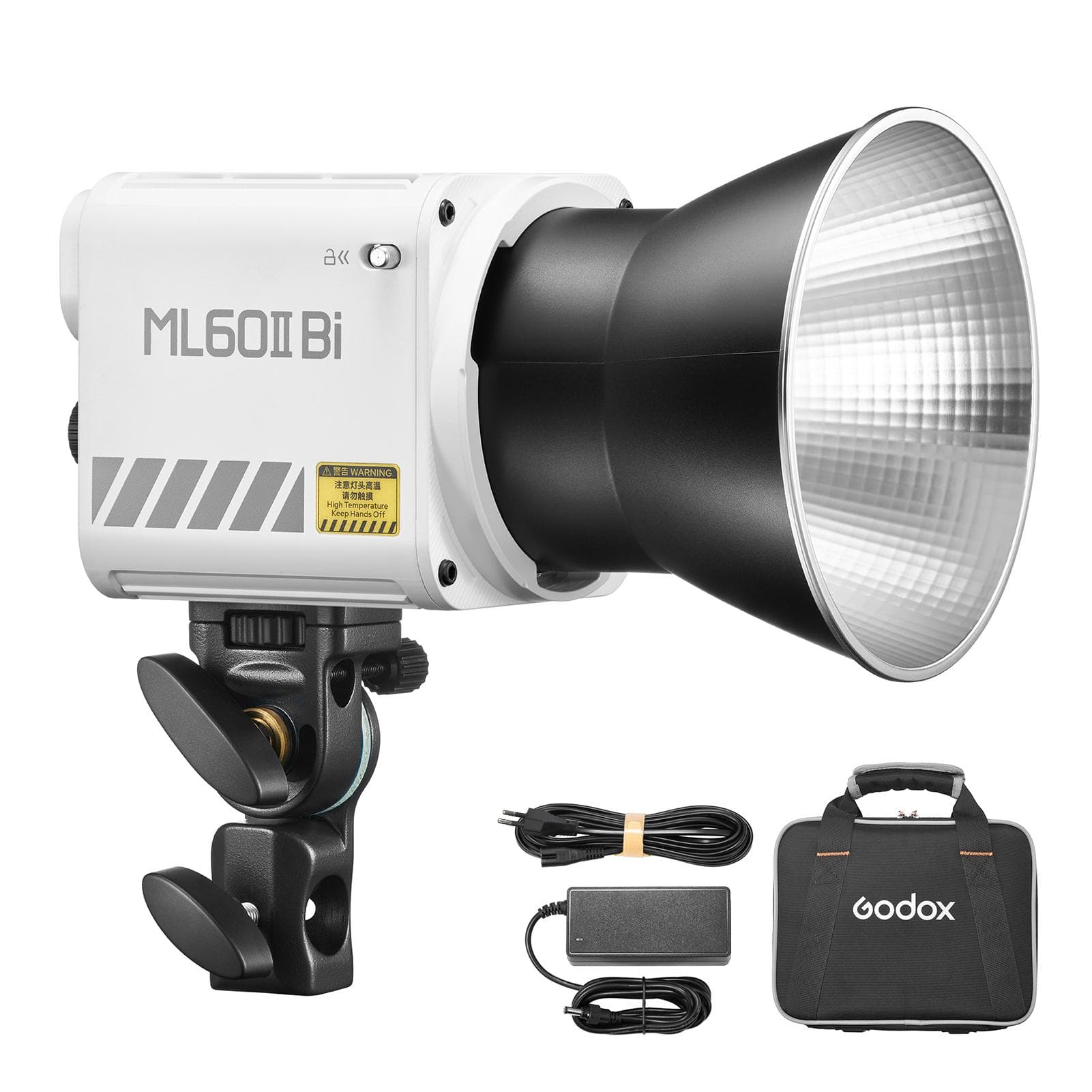 GODOX ML60II Bi 70W Video Light Bi-Color Photography Light 2800K-6500K Dimmable CRI more than 96 with GODOX EU Plug white