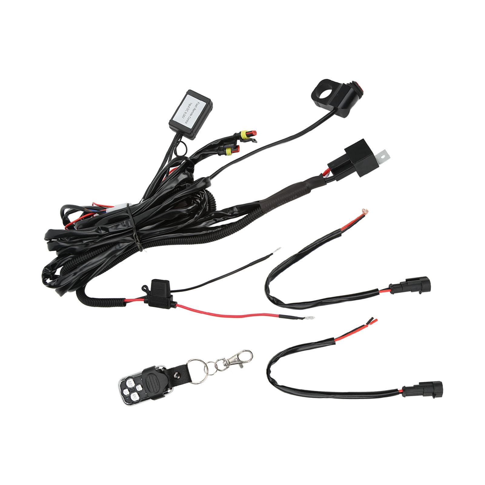 LED Light Wiring Harness Kit 12V On Off Headlight Spotlights Switch Remote Control for Off Road