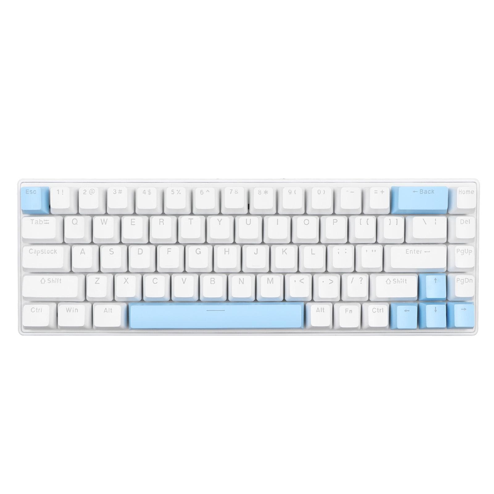 Mechanical Keyboard 68 Keys RGB Backlight Compact Wired Keyboard with Blue Switch for Windows for multicolour