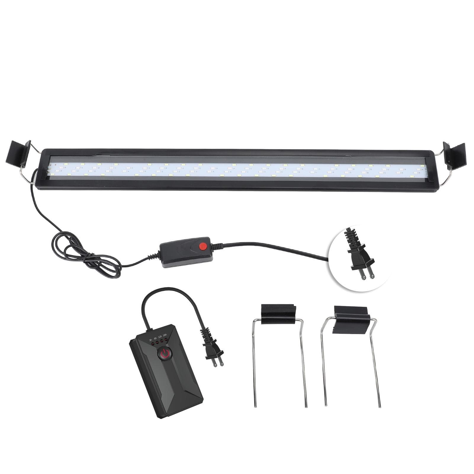 LED Aquarium Light 4 Rows Color Change High Brightness Fish Tank Light with Adjustable Timer for