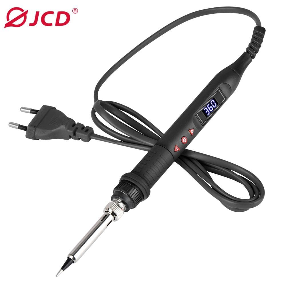 JCD 908U Electric Soldering Iron Welding kit Adjustable Temperature LCD Digital Display Multi-function Button 80W black