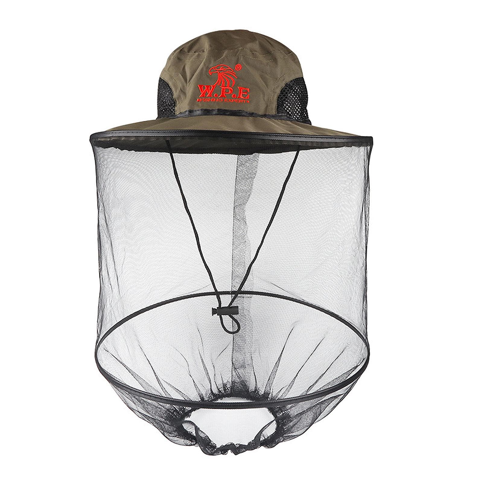 Mosquito Repellent Hat Beekeeping Cap Mesh Fishing Cap Bug Face Shield Insects Prevent Neck Head army green