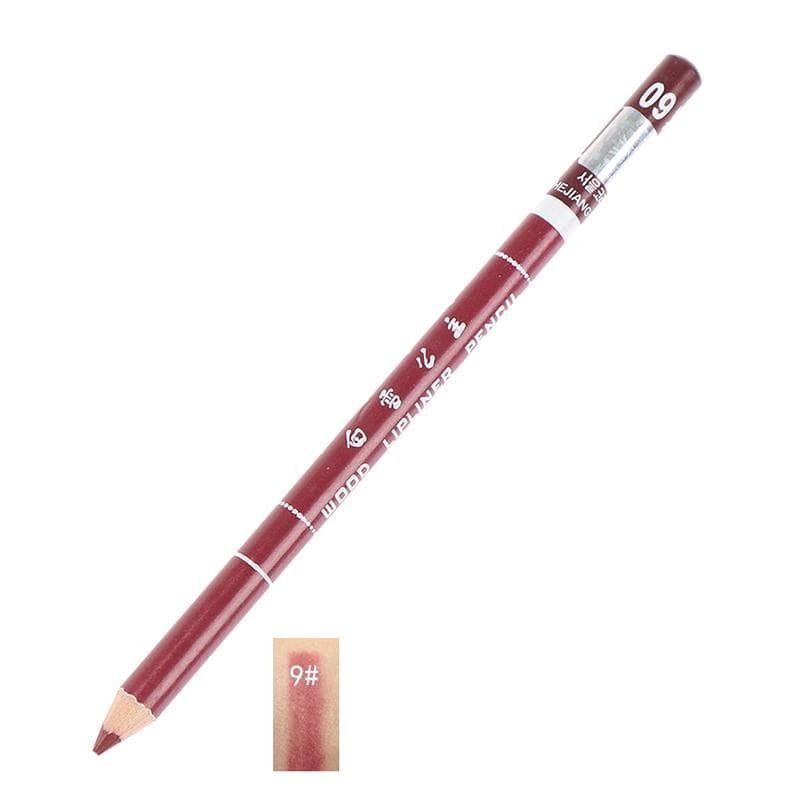1Pc Professional Wood Lip Liner Waterproof Lady Long Lasting Lip Liner Pencil