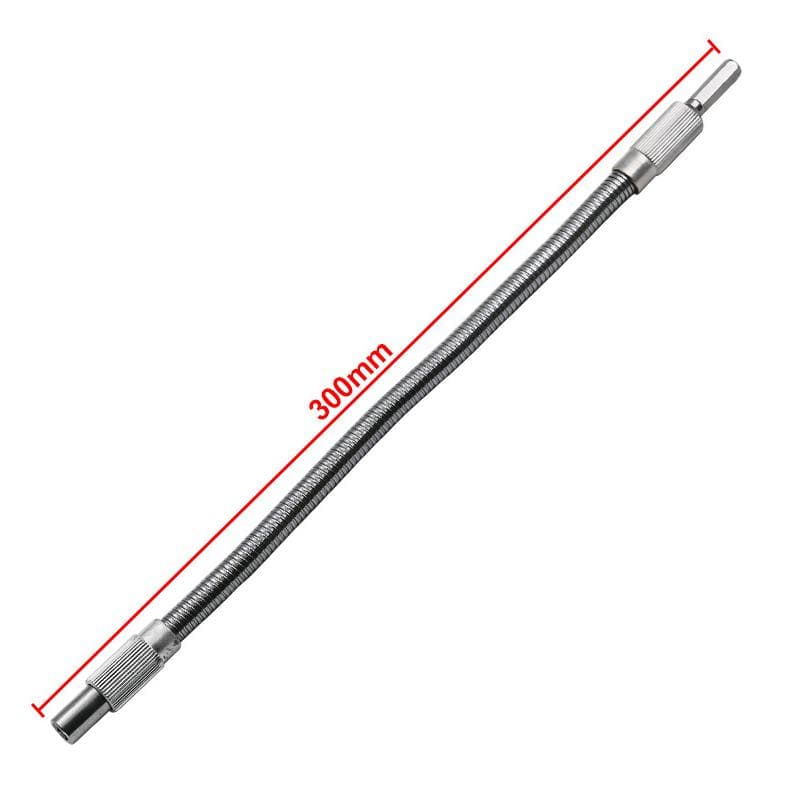 Hexagonal Shank Metal Flex Universal Extension Bit Holder Hex Screwdriver Bit Connection Extension Rod For Hand Drill silver