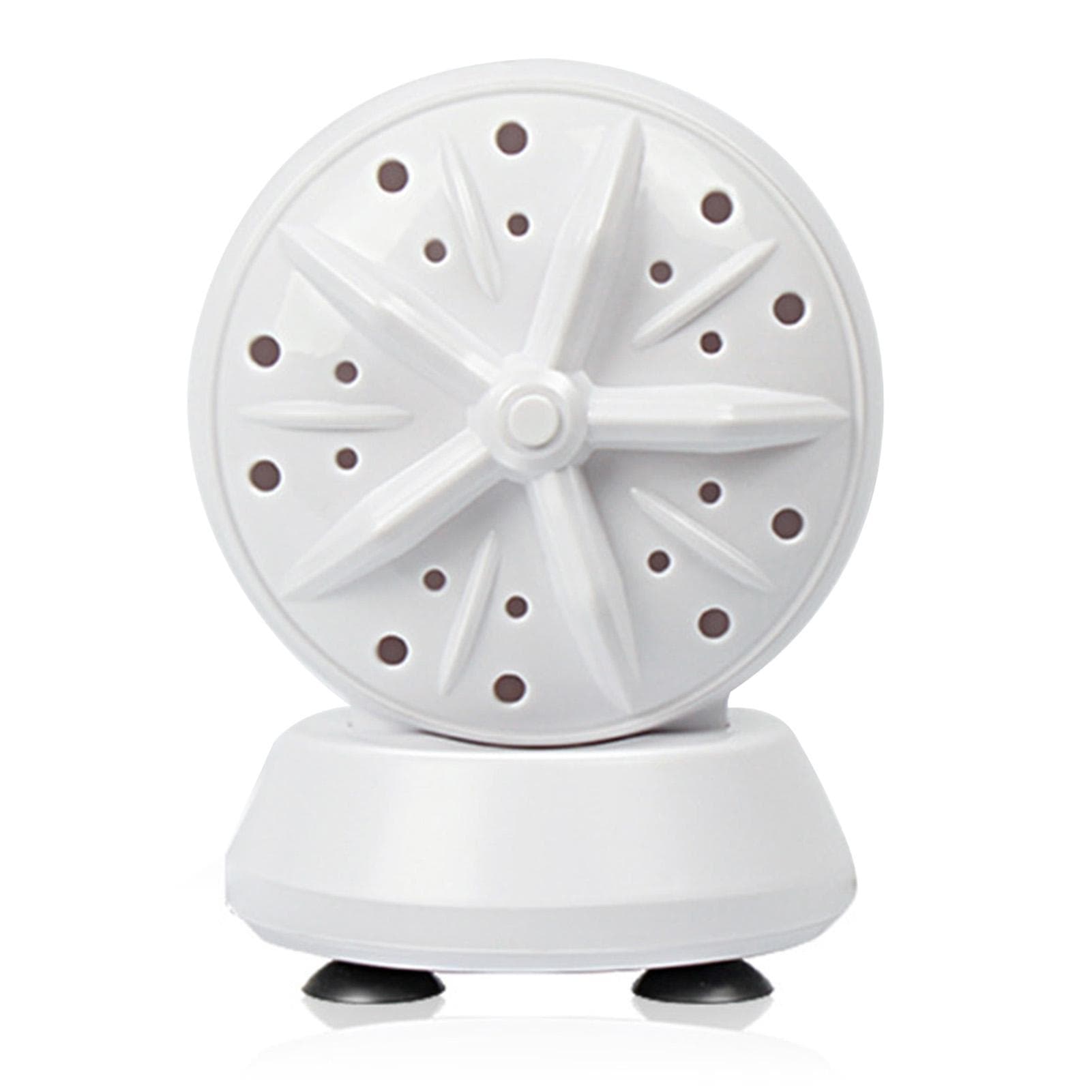 Portable Travel Washing Machine High-Power Mini Laundry Machine Double-Turbine Waving Washer Style 1 white