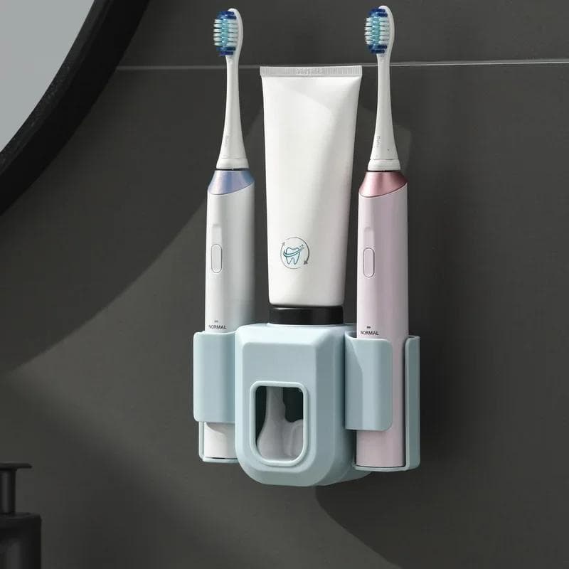 Electric Toothbrush Holder Double Hole Wall Toothbrush Organizer Toothbrush Stand Brush Holder Bathroom Accessories blue