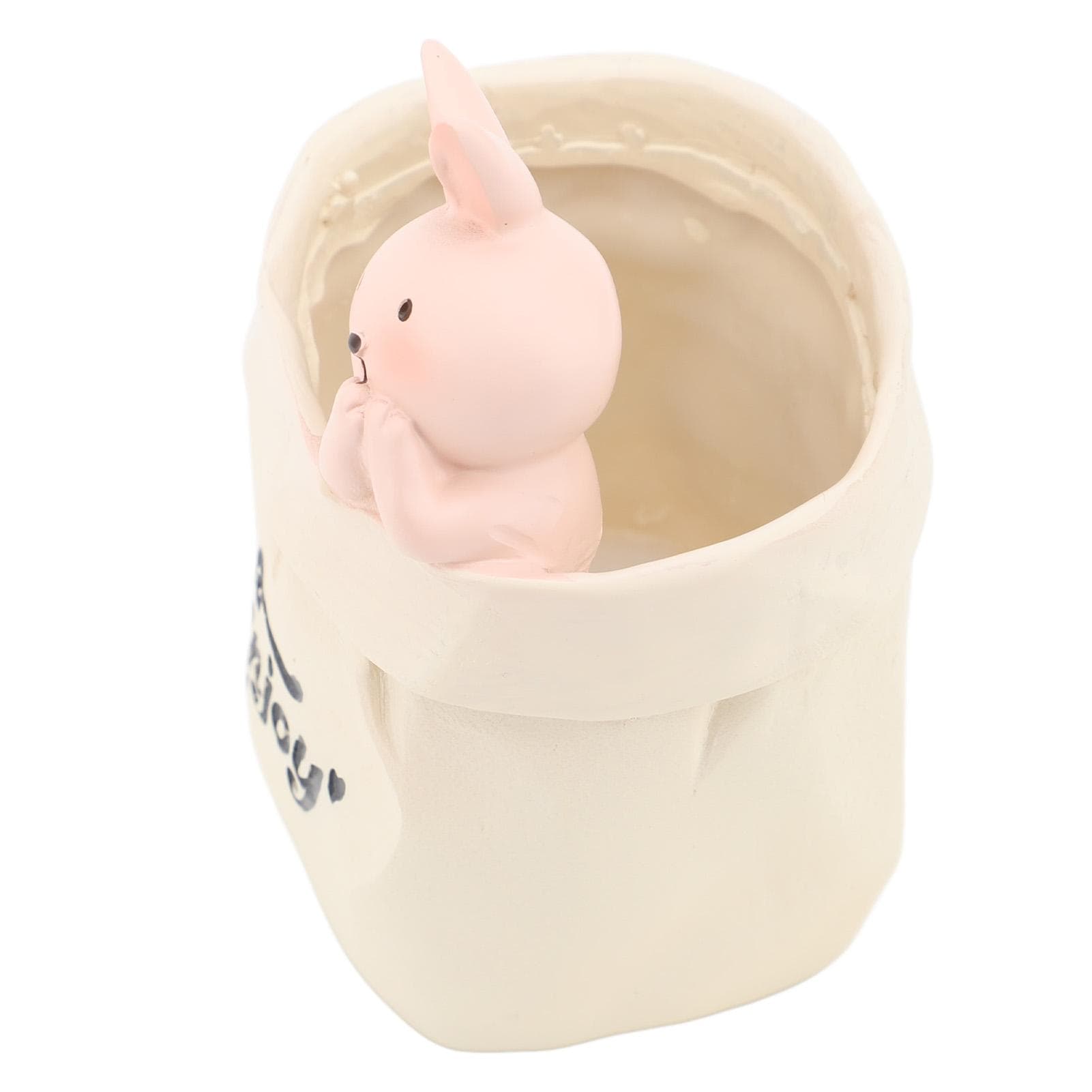 Cute Pen Holder Multifunctional Nordic Vintage Style Resin Desk Pencil Pen Holder for Home 2245H‑02