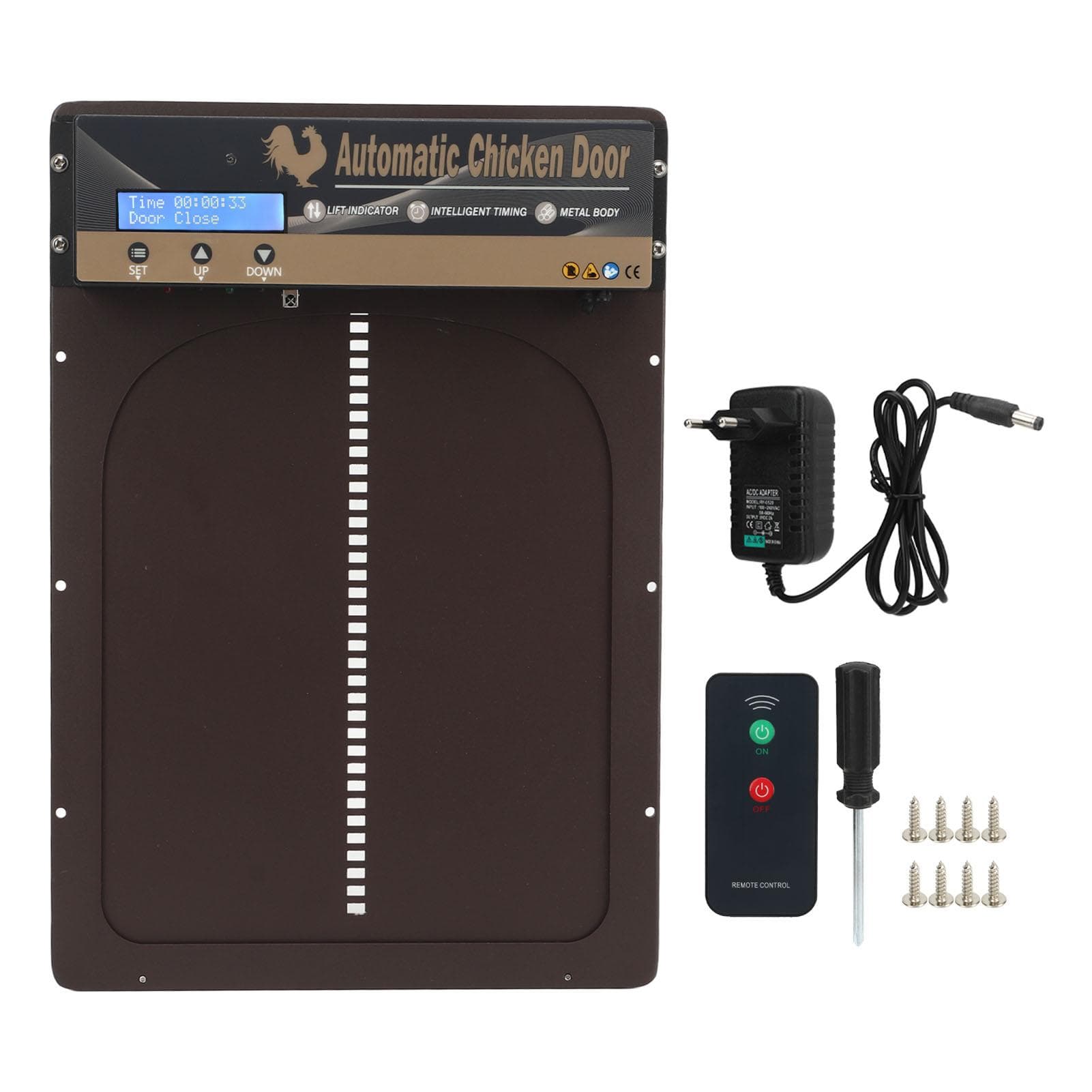 3 in 1 Automatic Coop Door Opener Light Sense Timing Remote Control Electric Chicken House Door for