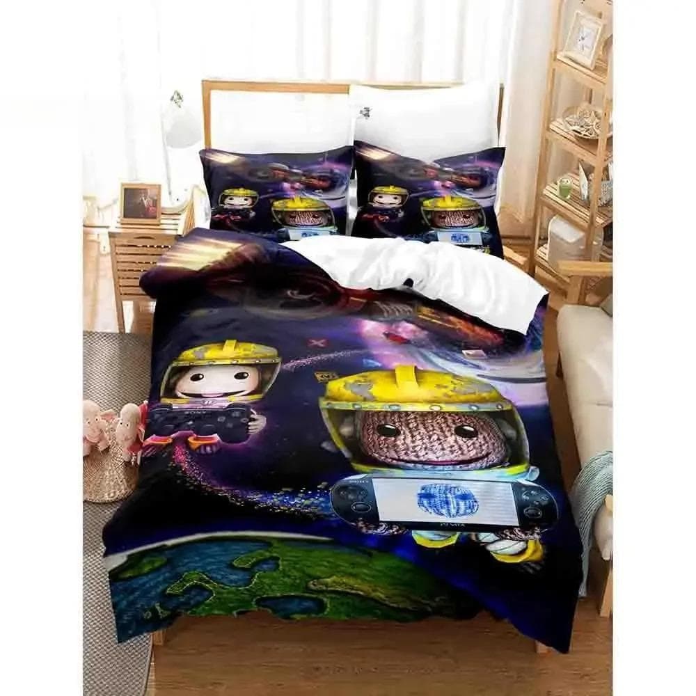 Sackboy Little Big Planet Bedding Set Single Twin Full Queen King Size Bed Set Aldult Kid Bedroom Duvet cover Sets Anime Bed 70x133cm 2pcs