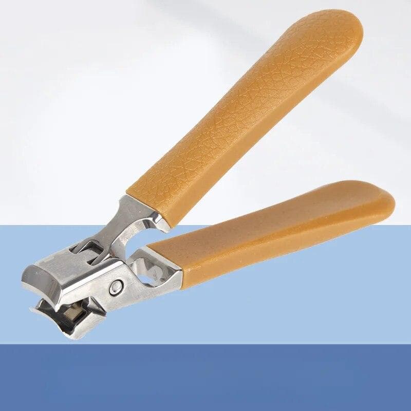 1Pcs Nail Clippers For Thick Nails Stainless Steel Wide Jaw Opening No Splash Fingernail Cutters Nail Trimmer khaki