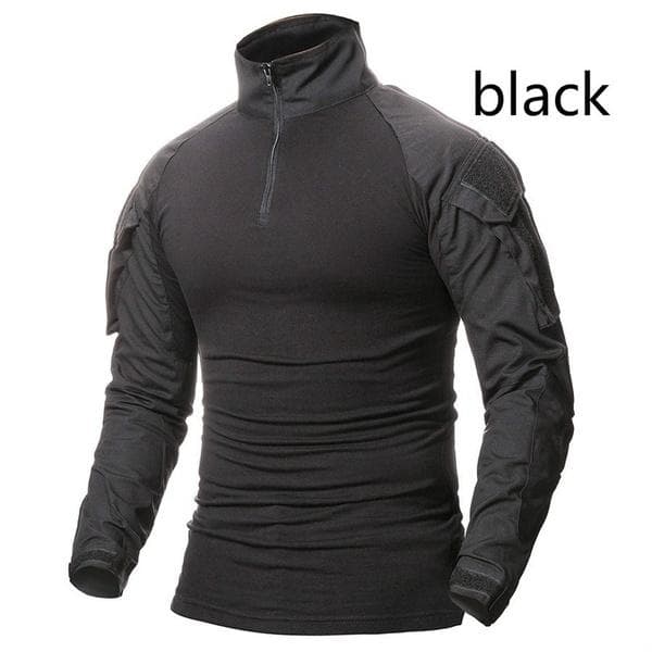 Men Tactical Shirt Outdoor Wear-resistant Camouflage T-Shirts Male Military Long Sleeve Shirts Camping Hiking Tops Army Combat Shirts XXL
