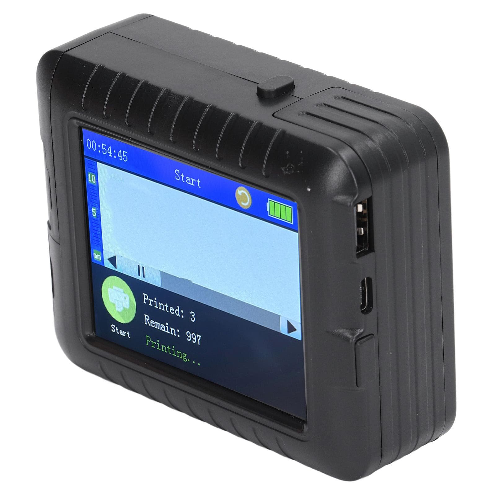Handheld Inkjet Printer Gun Portable Mini Smart 3.5in HD Touch Screen Multi Language with Black Ink