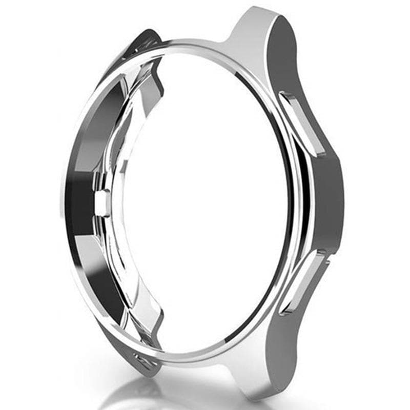 Case for samsung Galaxy watch 46mm/42mm strap TPU Plated Screen protector cover bumper S 3 42/46 mm Gear S3 Frontier band Gear S3 silver