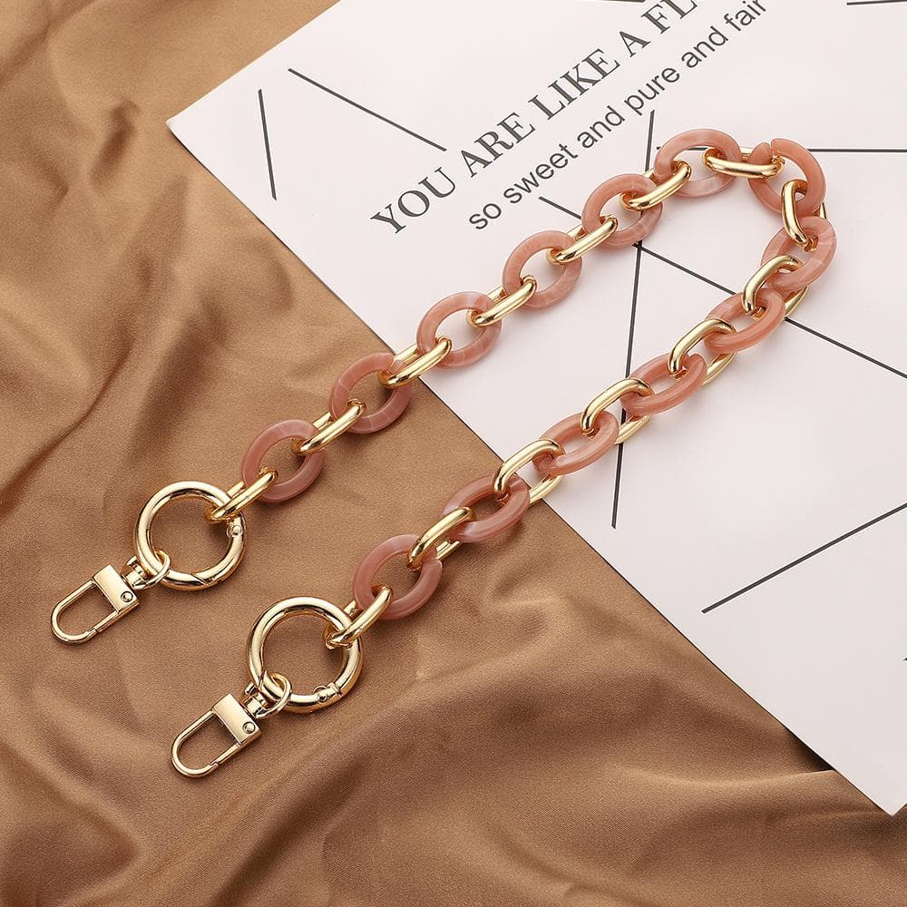 DIY Handbag Chain Acrylic Shoulder Bag Strap For Women Purse Crossbody Bag Handles Resin Chain Belt Bag Part Accessories 40CM