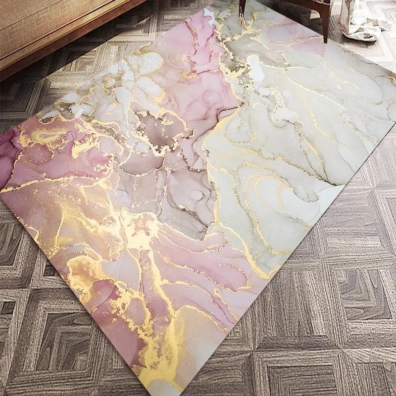 Geometric Pattern Large Carpet Wrinkle Resistant Non-slip Soft Floor Mats for Home Living Room Decoration Bedroom Kitchen Rugs 40 x60