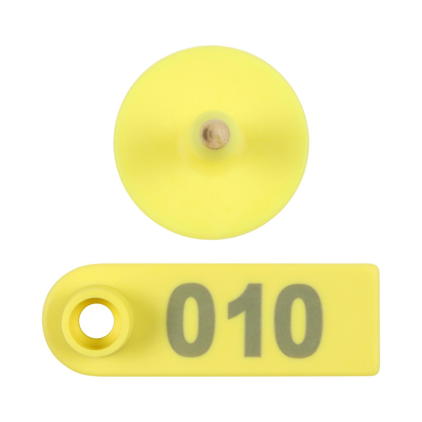 100PCS Numbered Livestock Ear Tag Sheep Ear Tag Marker 001-100 for Livestock Identification Numbered yellow