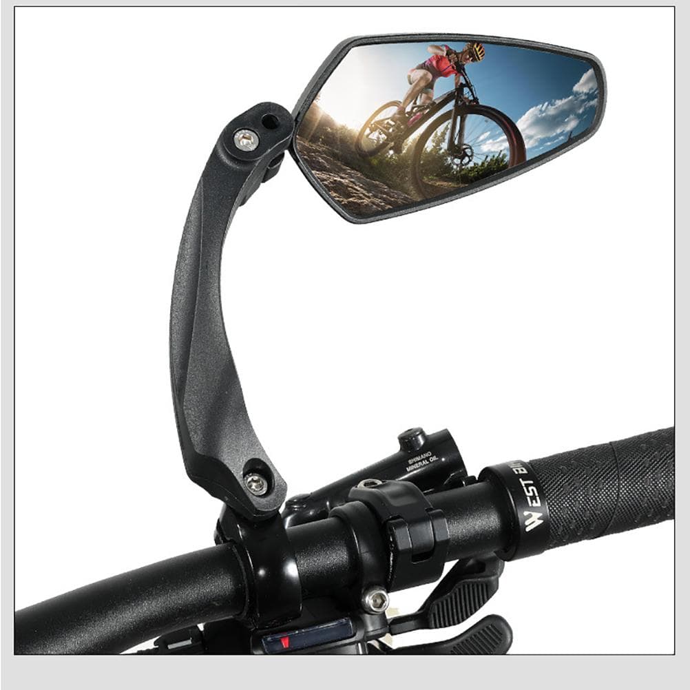 Bike Mirror Handlebar Mount Riding Rearview Mirror Adjustable Rotatable Safety Accessories for