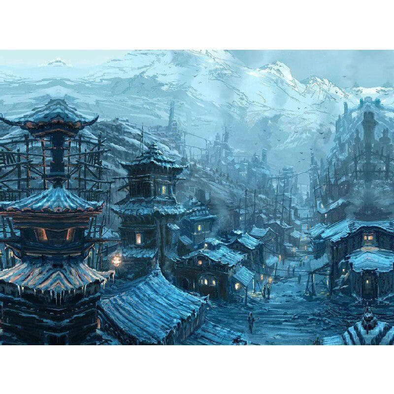 5D Full Diy circular Diamond Painting Handmade Winter Scenery Cross Stitch Diamond Embroidery 20X30CM
