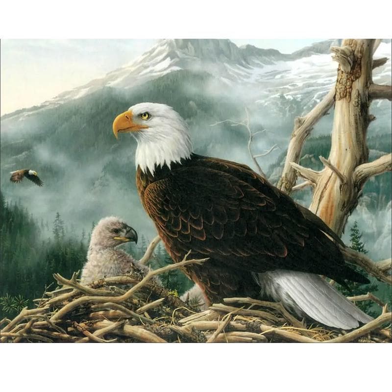 Diamond Embroidery Mosaic Pattern Eagle Picture Home Decor Gift Diamond Painting Cross Stitch Kits 20X30CM