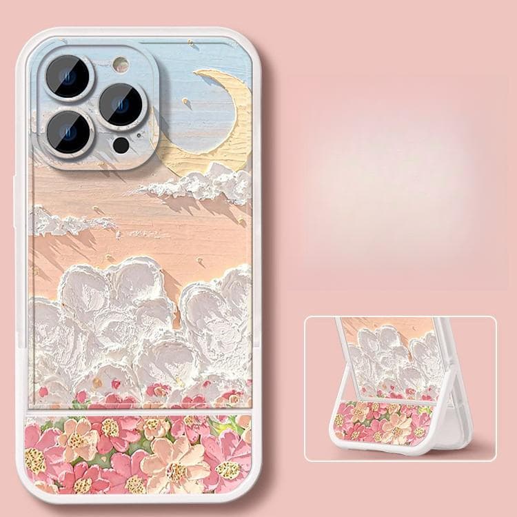 Oil Painting Flower Sea Suitable for Iphone16 IPhone Case 15 Invisible Bracket 14 Soft Silicone 13promax Huawei Huawei nova 8