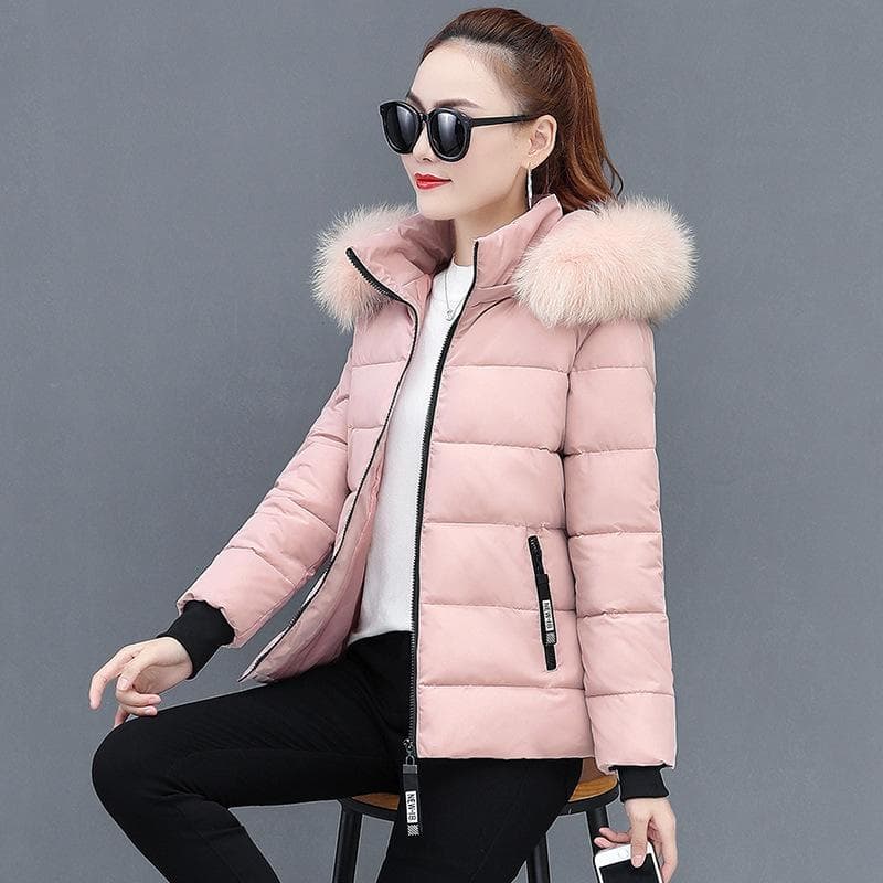 New Short Cotton-padded Clothes Women's Winter Coat Cotton-padded Jacket Slim-fitting Thickened Cotton-padded Clothes 4XL