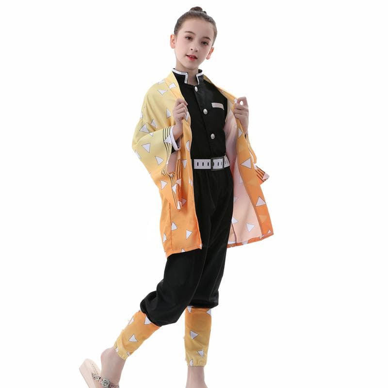 Anime Demon Slayer: Tsuyuri Kanawo Kamado Nezuko Cosplay girls and boys Kimono Role Play Costume kids Set 140cm