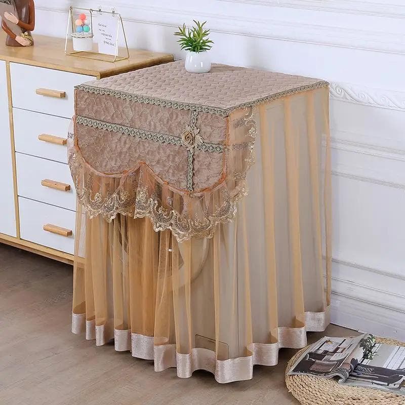 French Drum Washing Machine Dust Cover Hot Selling Fabric Washing Machine Covers Blue Lace Dustproof Washer Case Frontdoor 60x60x80cm