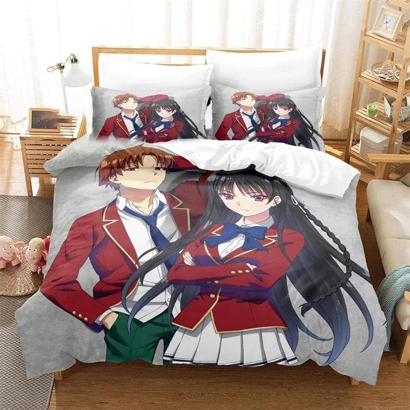 3D Printed Classroom of the Elite Bedding Sets exquisite bed supplies set duvet cover bed comforter set luxury birthday gift 135x200cm 2pcs
