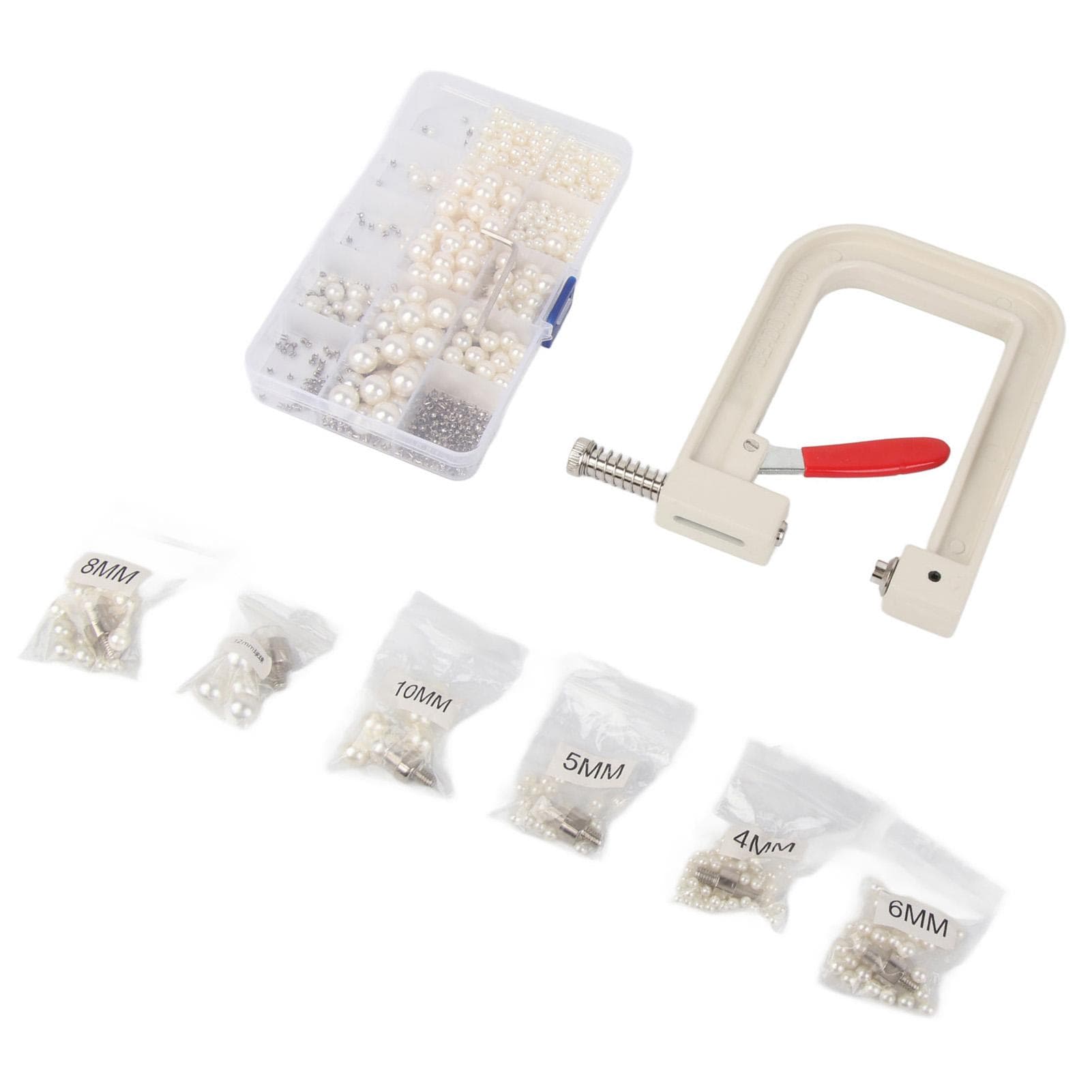 Pearl Setting Machine Kit with Hand Press Machine Pearls Accurate Positioning Manual Pearl Setting