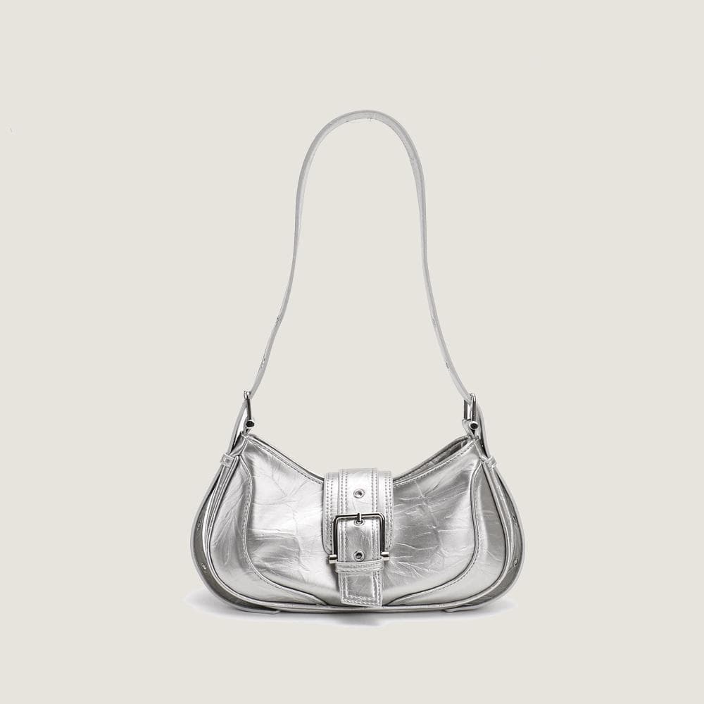 Women's Bags: Niche, High-end, Baguette Bags, Retro, Hot Girl Underarm Bags, Versatile, Instagram Single-shoulder Handbags silver