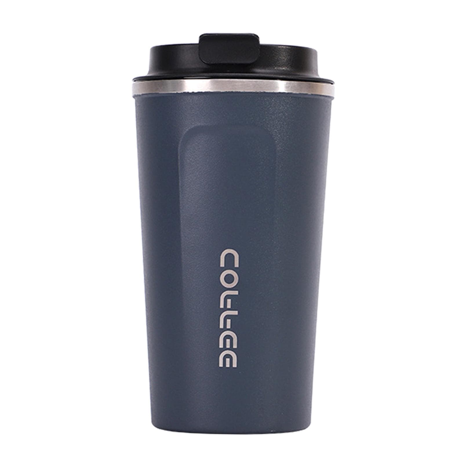 Stainless Steel Coffee Cup Leakproof Insulated Thermal Cup Car Portable Travel Coffee Mug L dark blue