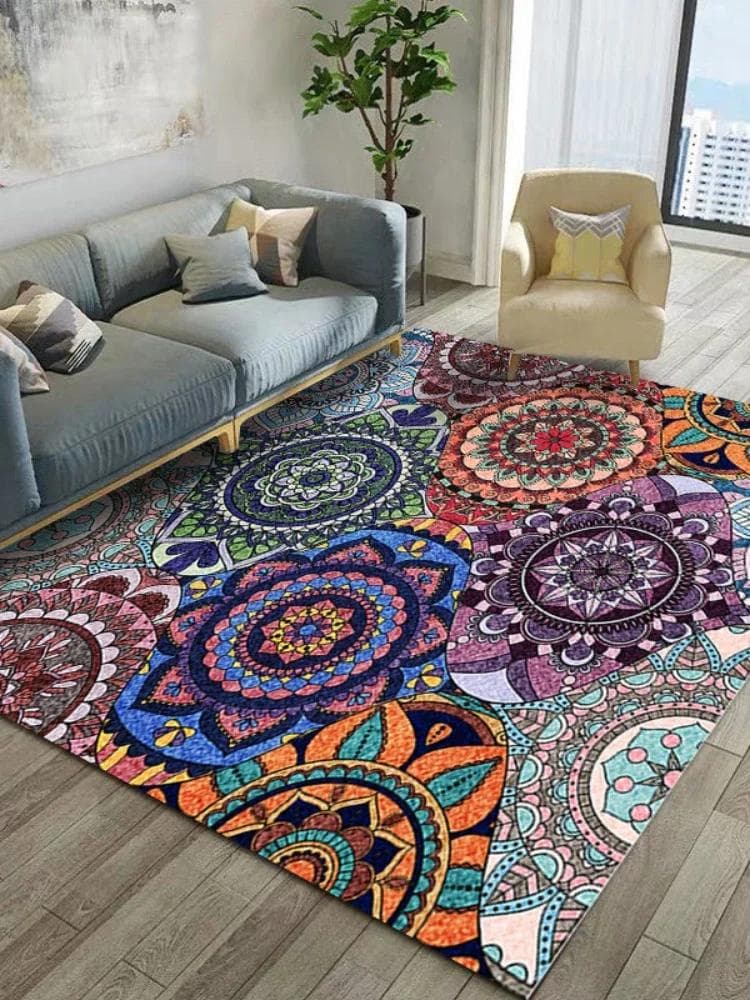 Moroccan Ethnic Style Carpet Living Room Coffee Table Carpet Large Area Bedroom Retro Bohemian Underfloor Mat Floor Mat Rug 40x120cm