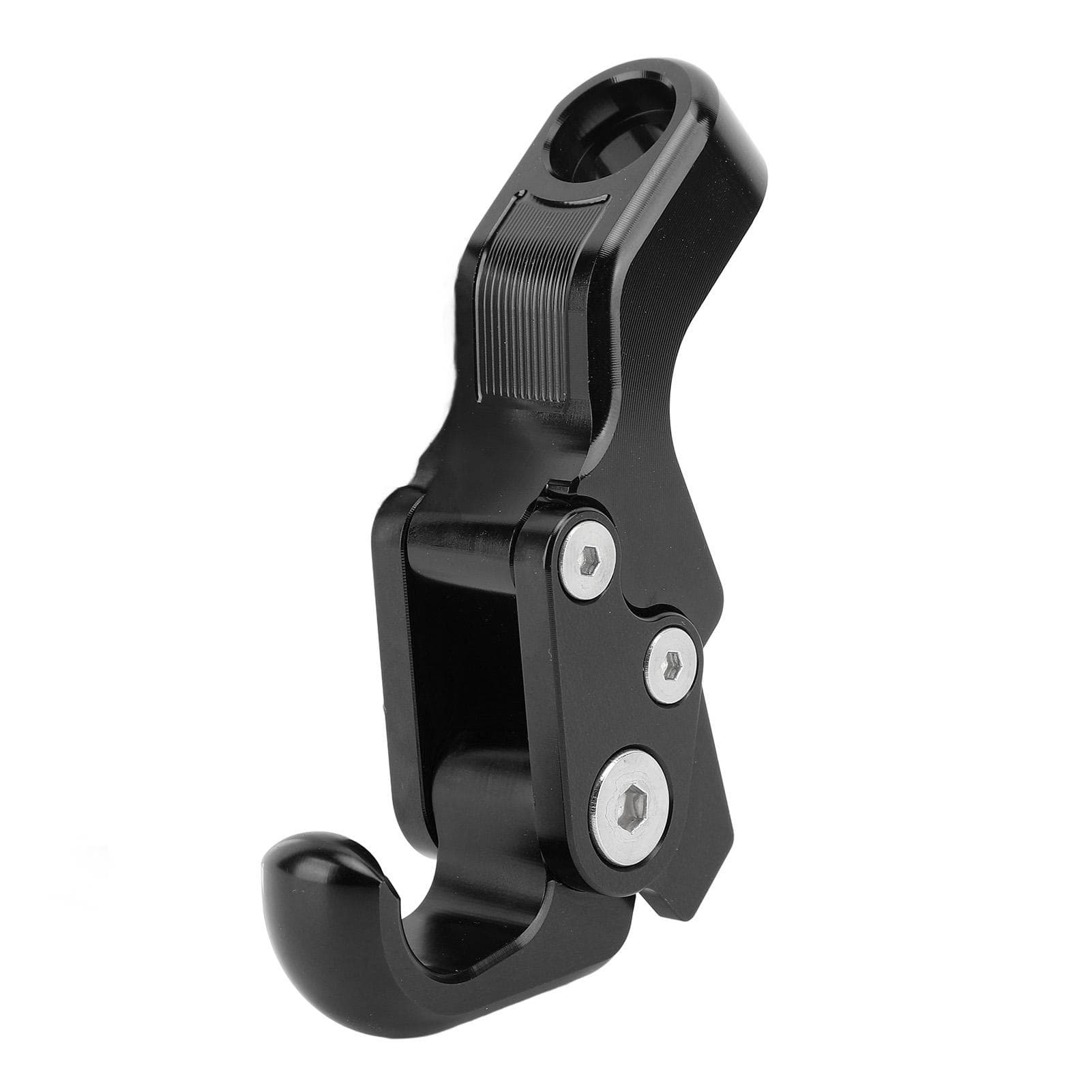 Motorcycle Luggage Bag Hook Hanger 10.5mm Aluminum Alloy Versatile Secure Fixing Claw Shaped Helmet black