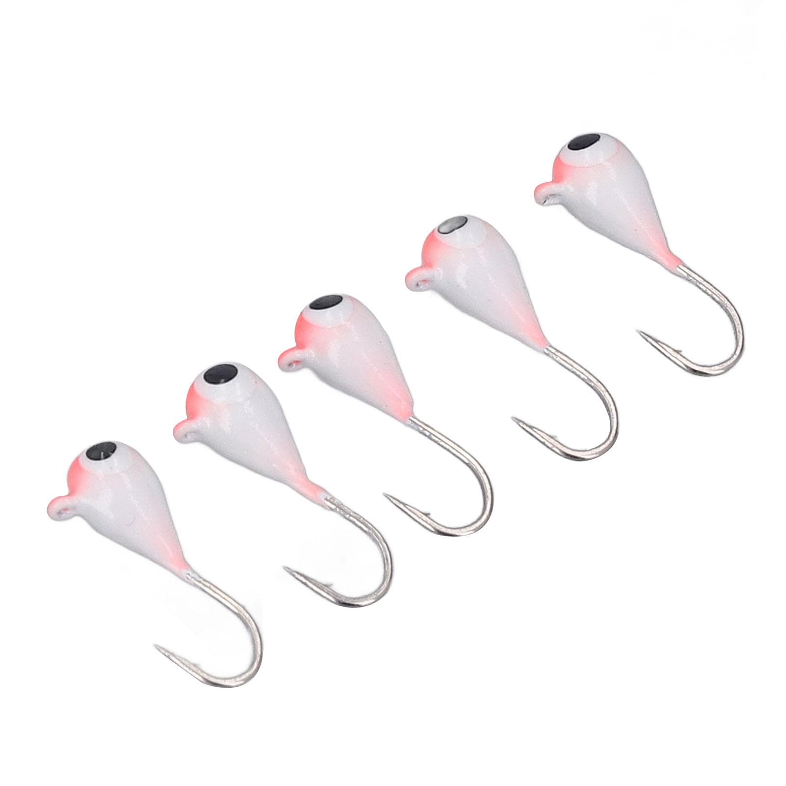5PCS Ice Fishing Hooks 4MM High Carbon Steel Fishing Jig Lures Set for Outdoor Perch Angling