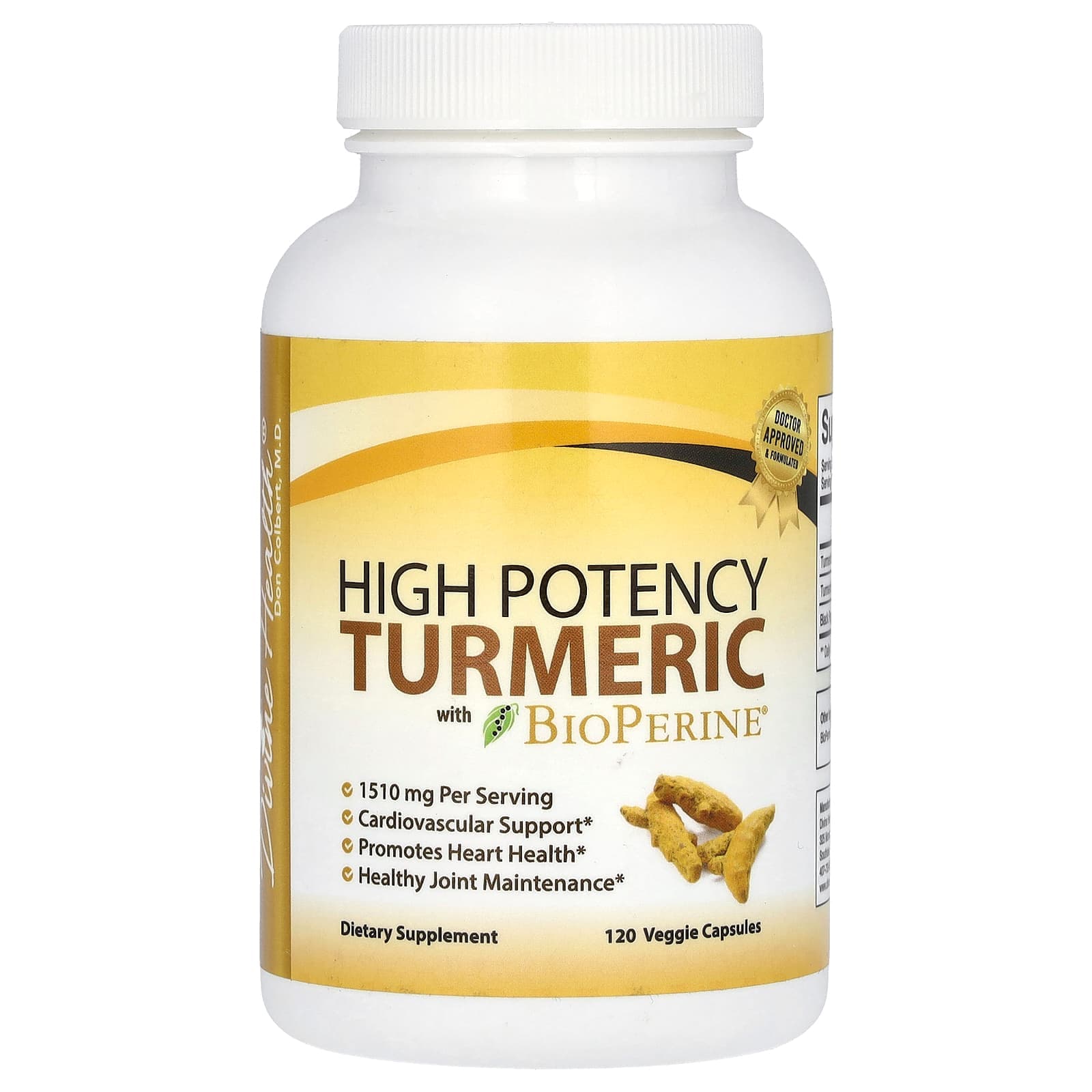Divine Health, Turmeric with BioPerine, High Potency, 120 Veggie Capsules